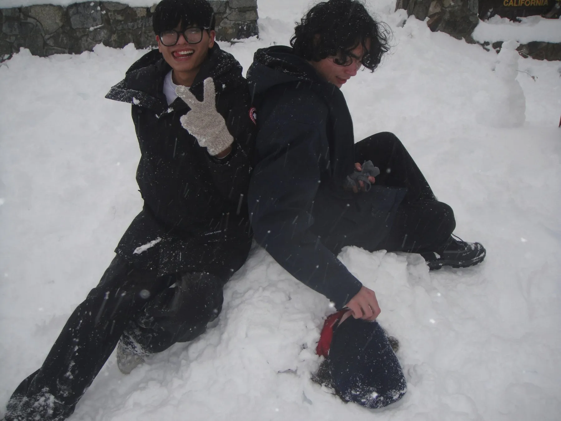 Snow day, California